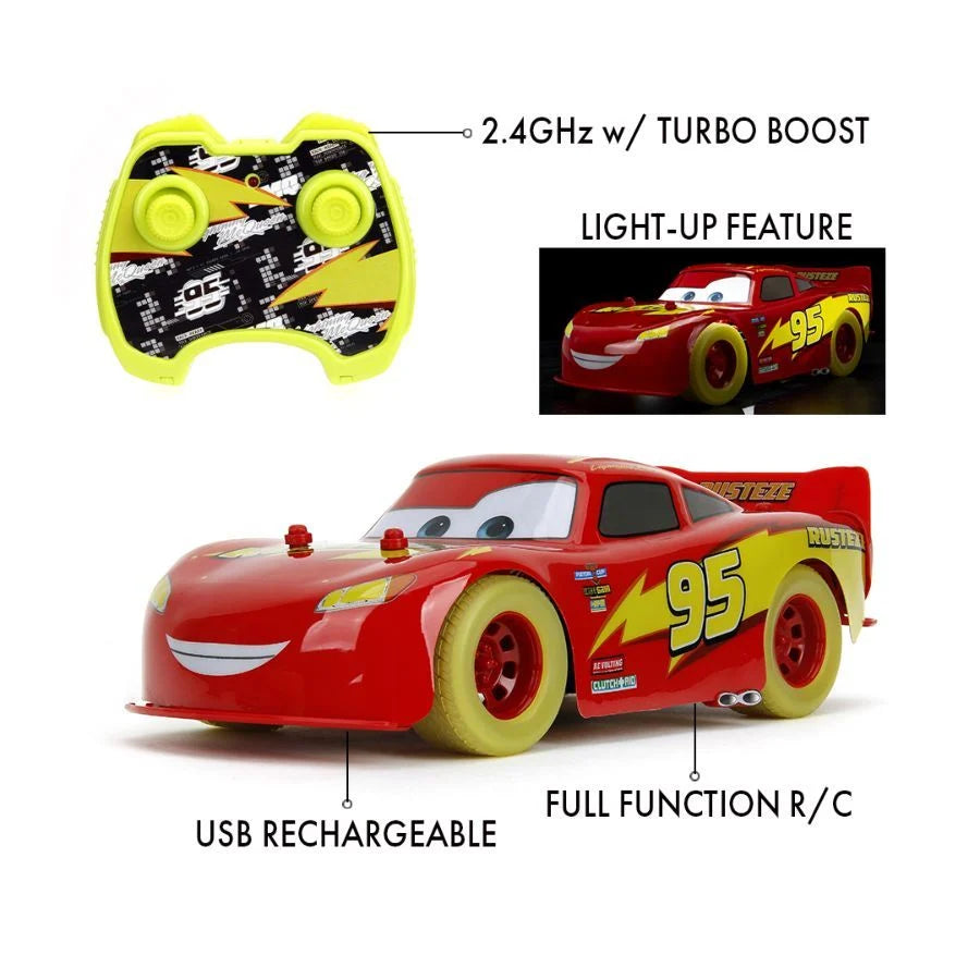 Cars 1:14 Lightning Mcqueen (Glow) Remote Control Car features