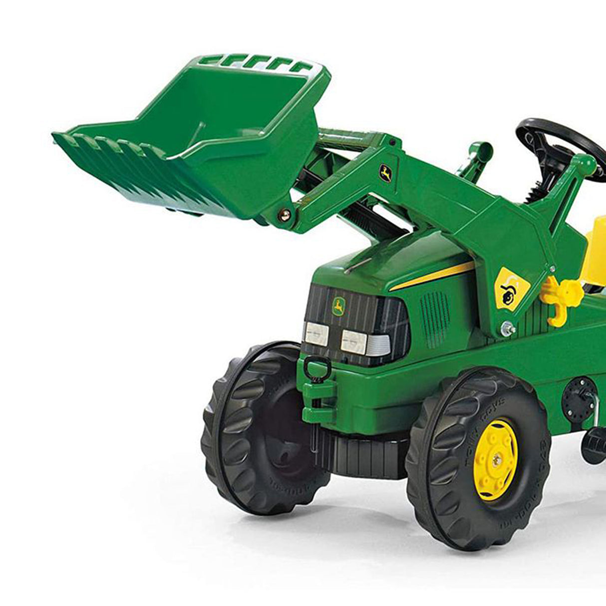 John Deere Rolly Pedal Tractor Pedal Tractor with Working Loader and Backhoe Digger