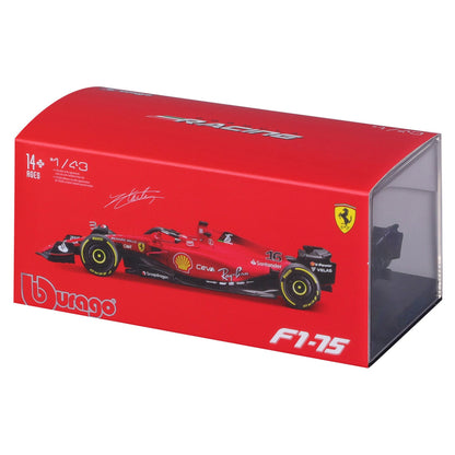 Bburago 1:43 Ferrari Racing 2022 F1 - 75 - Leclerc #16 with Driver