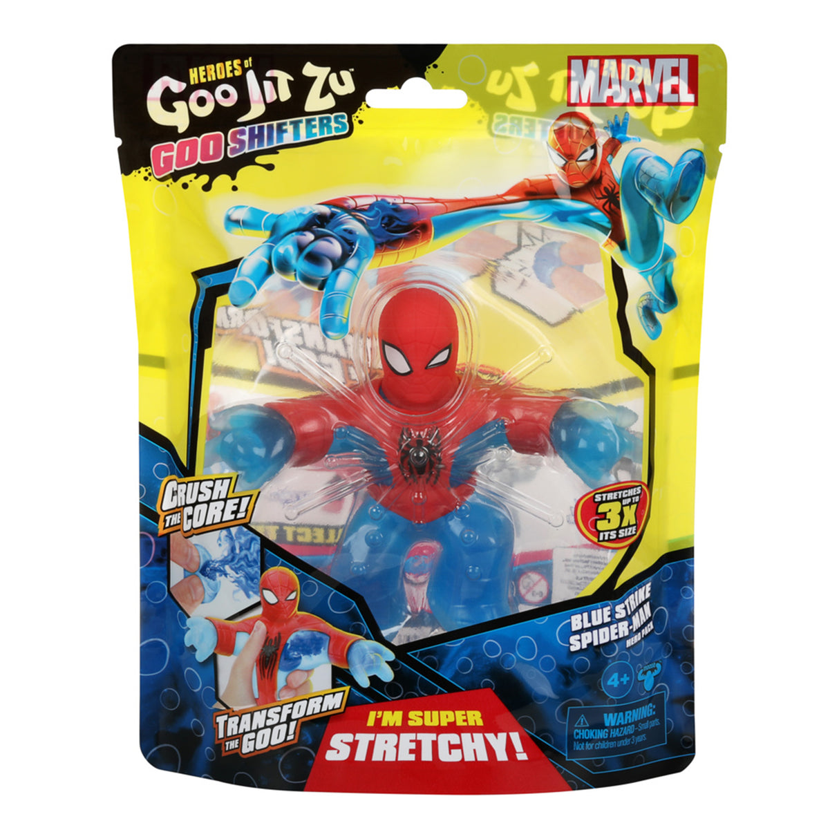 Heroes Of Goo Jit Zu Marvel S7 Goo Shifters Blue Strike Spiderman Hero