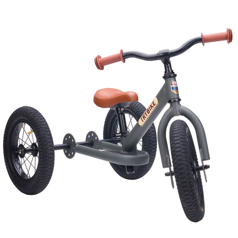 Trybike Vintage Grey 2 in 1 Balance Bike