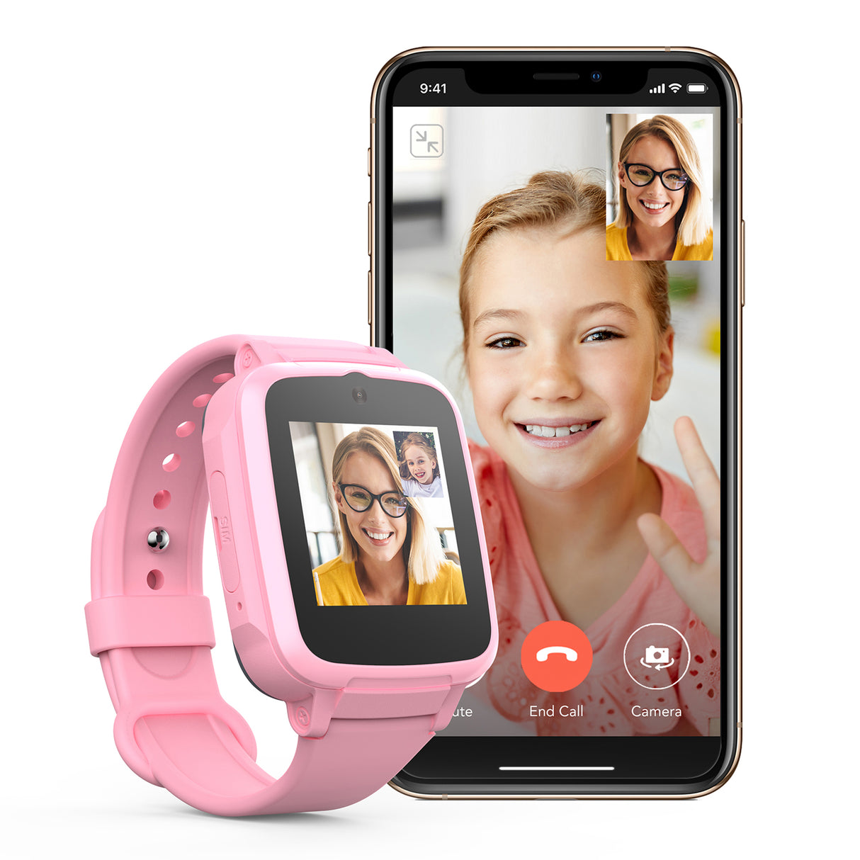 Pixbee Kids 4G Video Smart Watch With Gps Tracking Pink