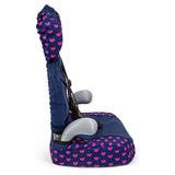 Bayer Deluxe Doll Car Booster Seat, Dark Blue & Pink