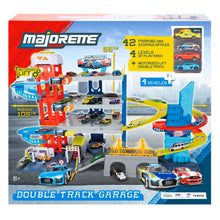 Majorette Double Track Garage & 4 vehicles