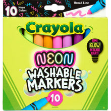Crayola 10ct Neon Broad Line Washable Markers