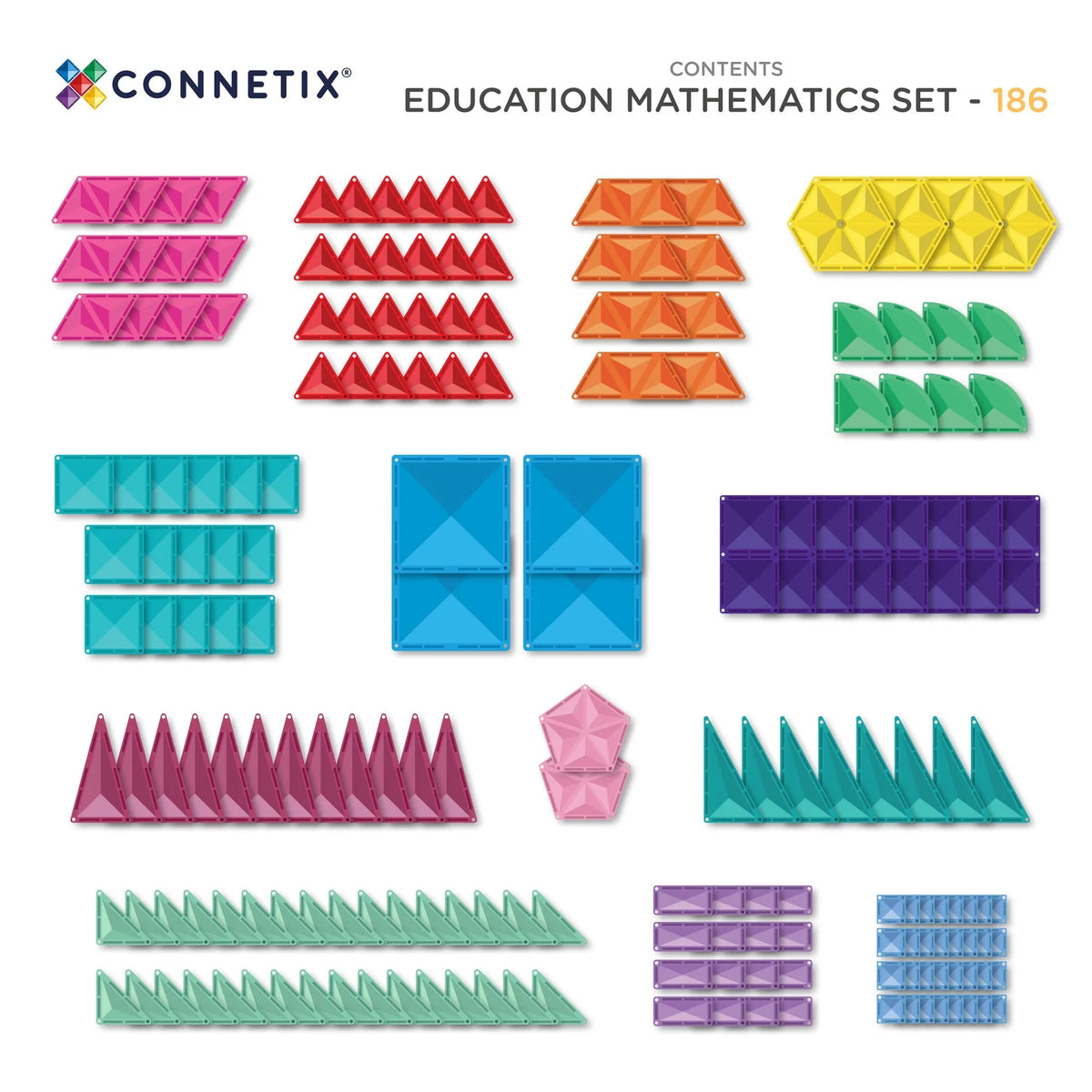 Connetix Education Mathematics Set 186 pieces – Toys