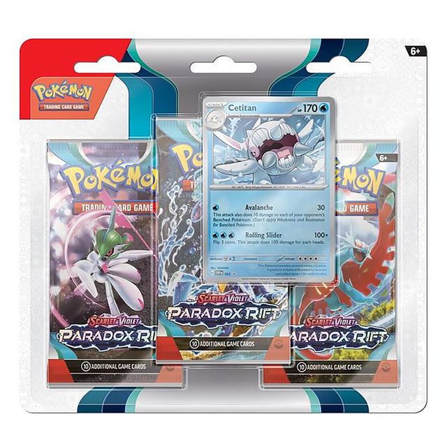 Pokemon TCG Scarlet & Violet 4 Paradox Rift Three Booster Blister