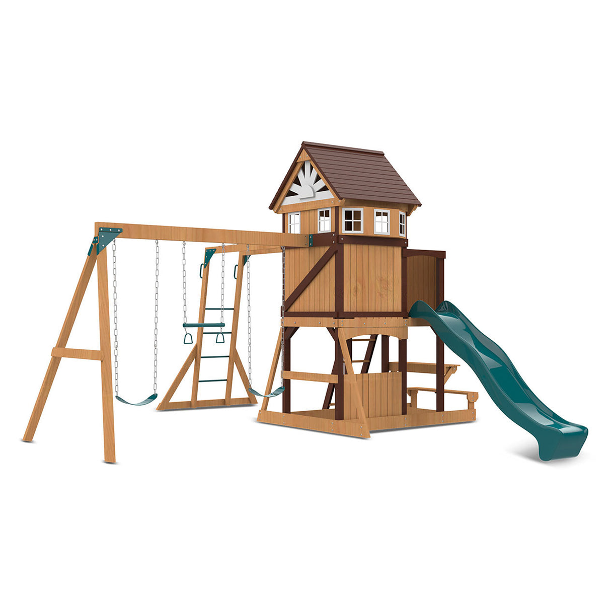 Lifespan Kids Meer Brook Play Centre Set with 2.2m Green Slide