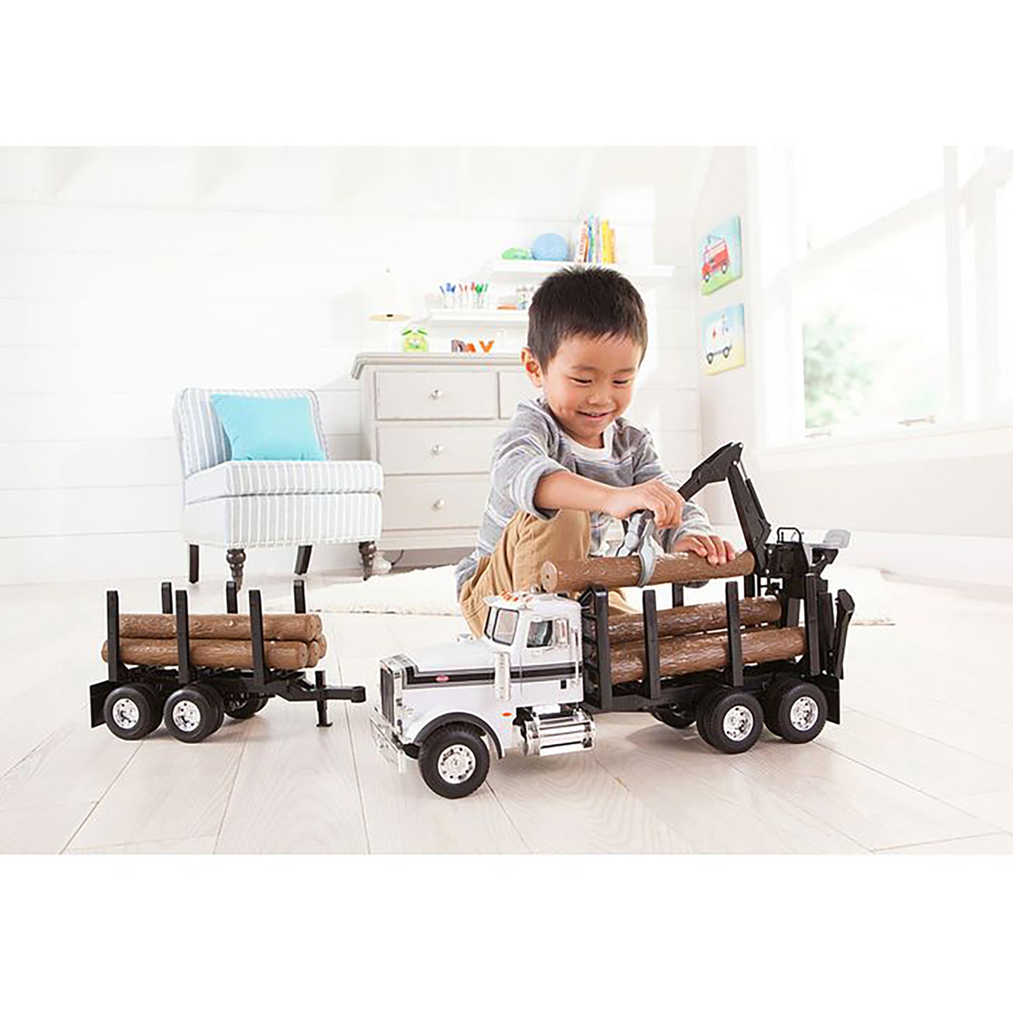 Toy logging truck trailer loader hot sale for sale