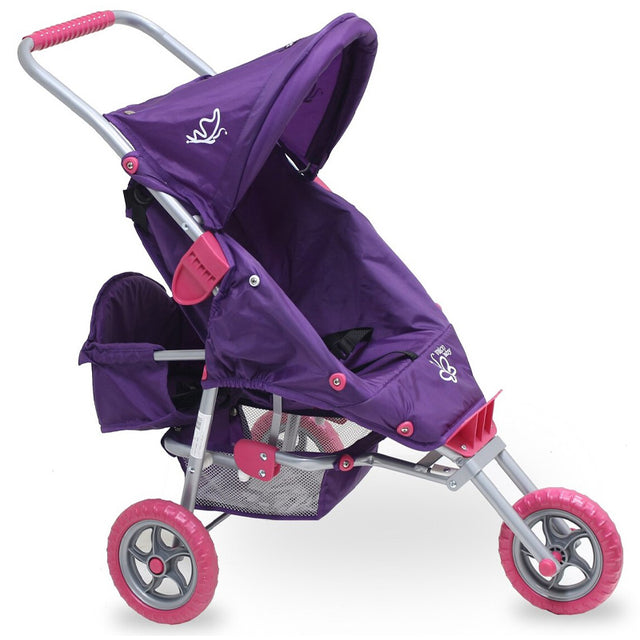 Valcobaby Mini Marathon Doll Stroller with Toddler Seat, Purple