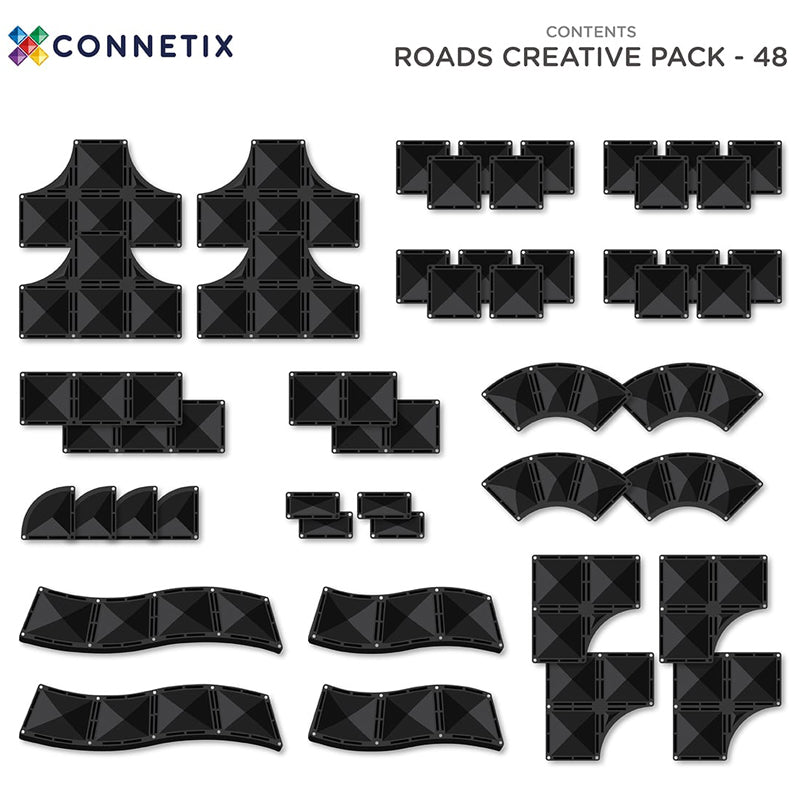 Connetix Creative Roads Pack 48 pc