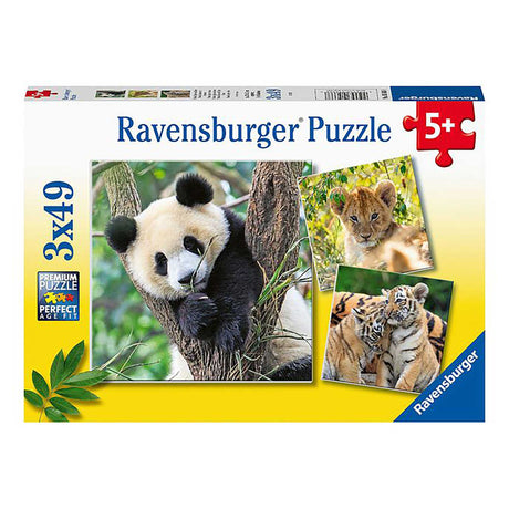 Ravensburger Panda Lion and Tiger Puzzle (3x49 pieces)