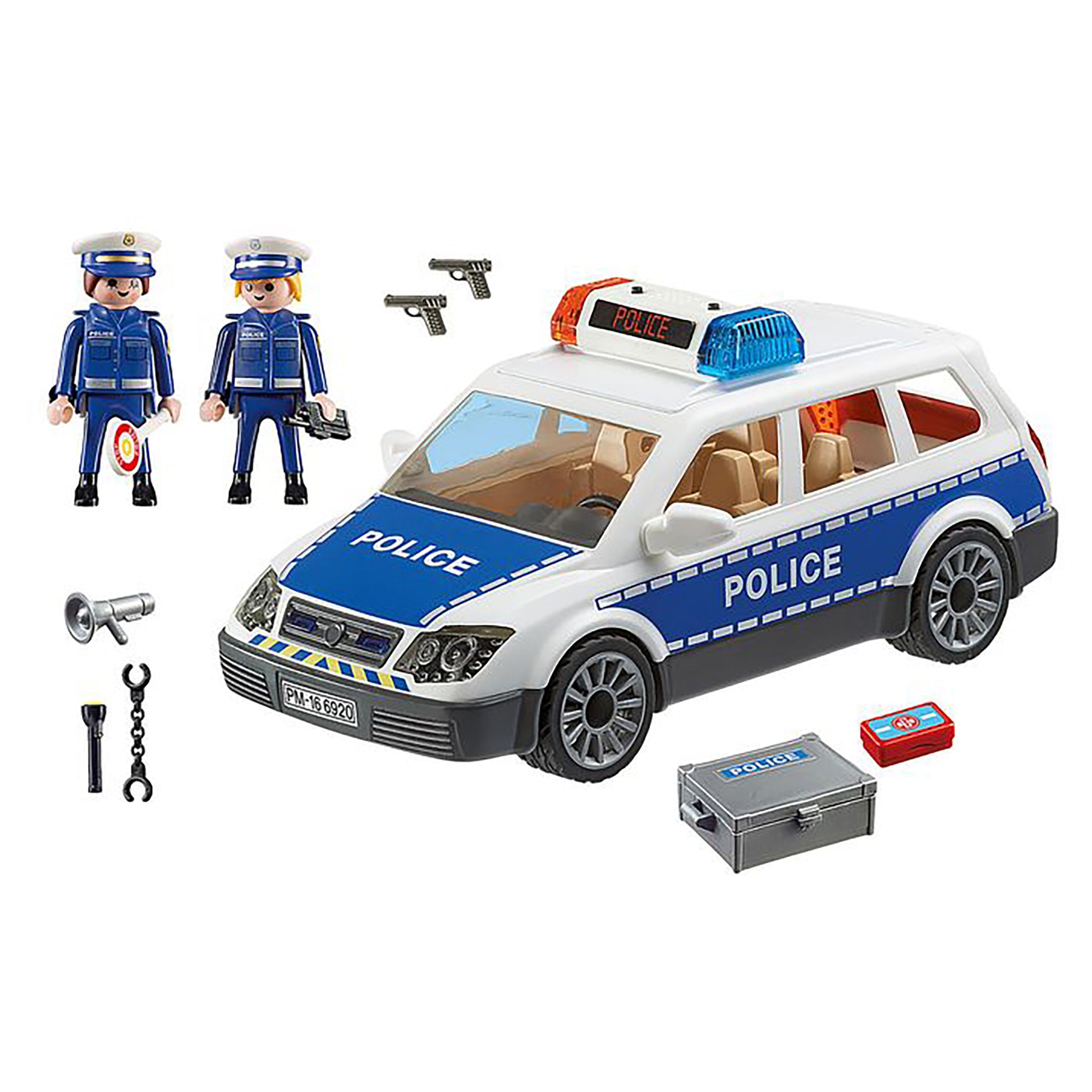 Playmobil 6920 City Action Playset - Police Car with Lights and Sound