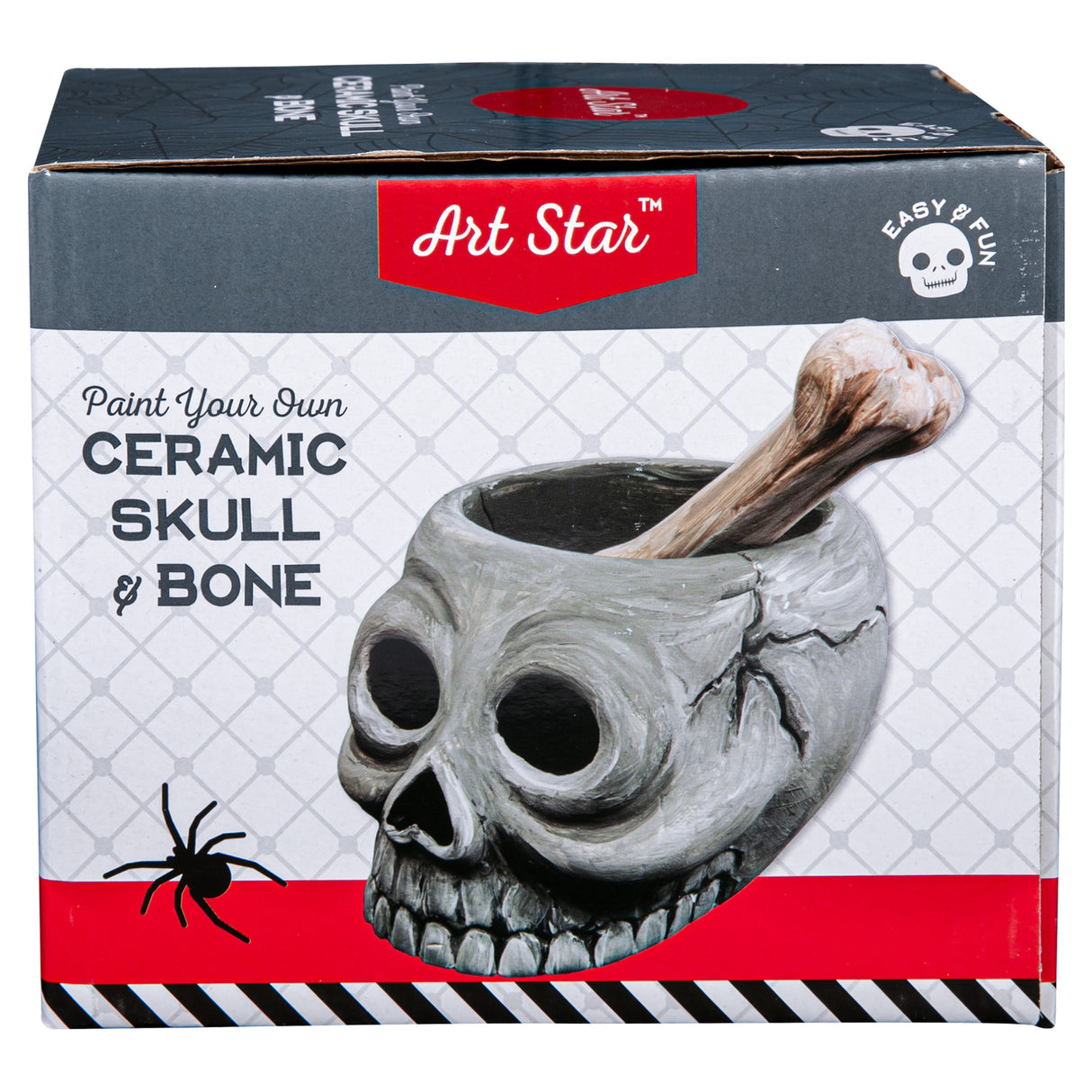 Art Star Halloween Paint Your Own Ceramic Skull and Bone Cruicible (11.1 x 13.5 x 9.2cm)