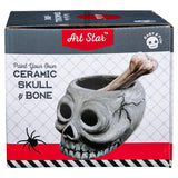 Art Star Halloween Paint Your Own Ceramic Skull and Bone Cruicible (11.1 x 13.5 x 9.2cm)