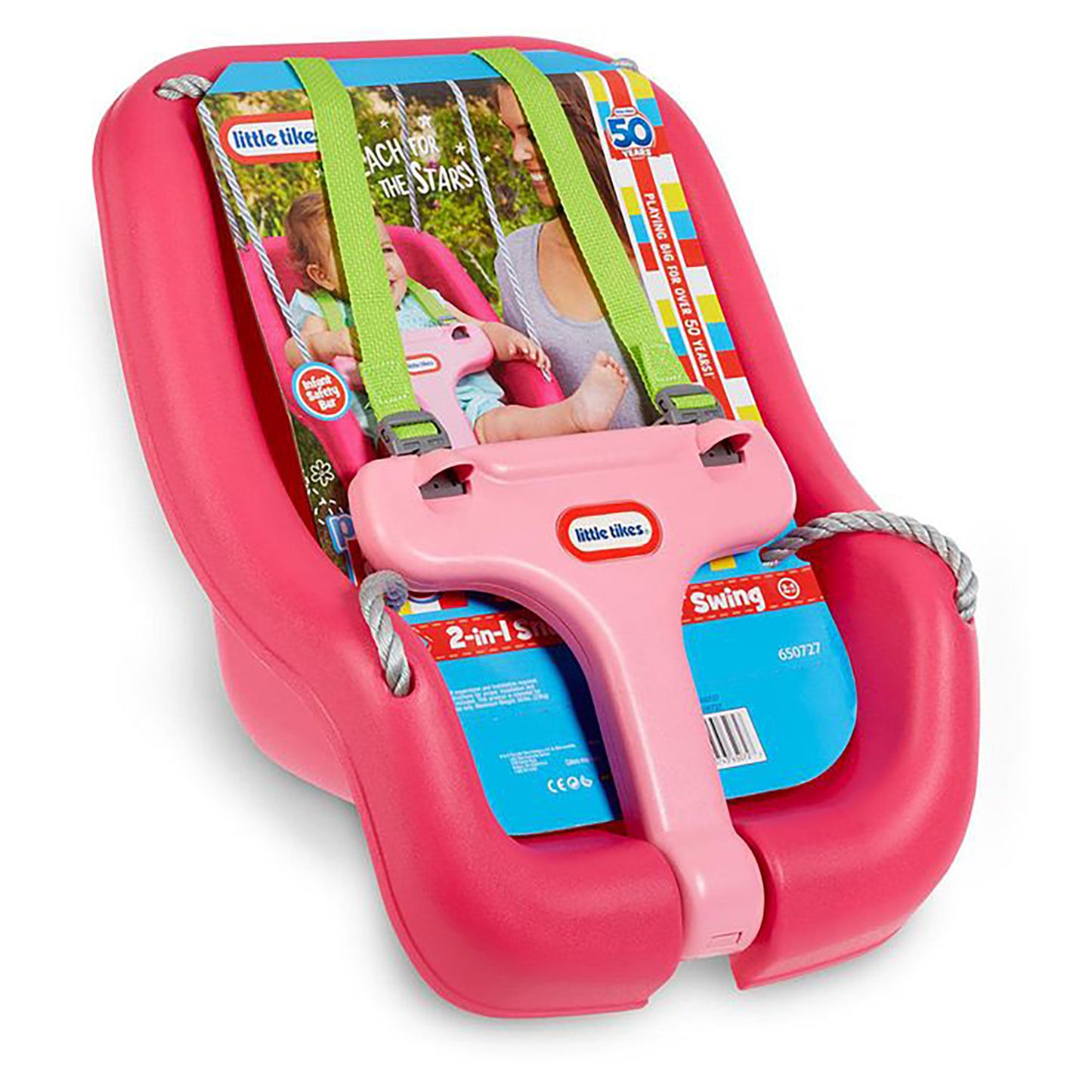 Little Tikes 2-In-1 Snug 'N Secure Swing, Pink