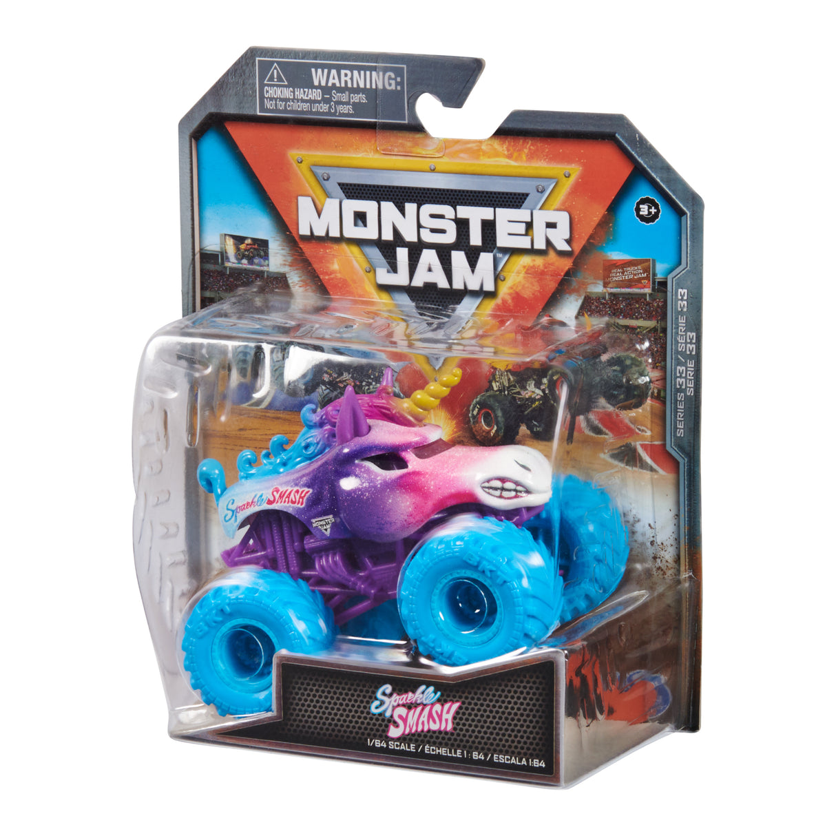 Monster Jam 1:64 Sparkle Smash Series 33 Die-cast Truck