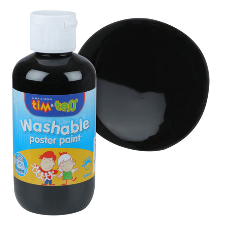 Tim & Tess Children's Washable Poster Paint Black 250ml