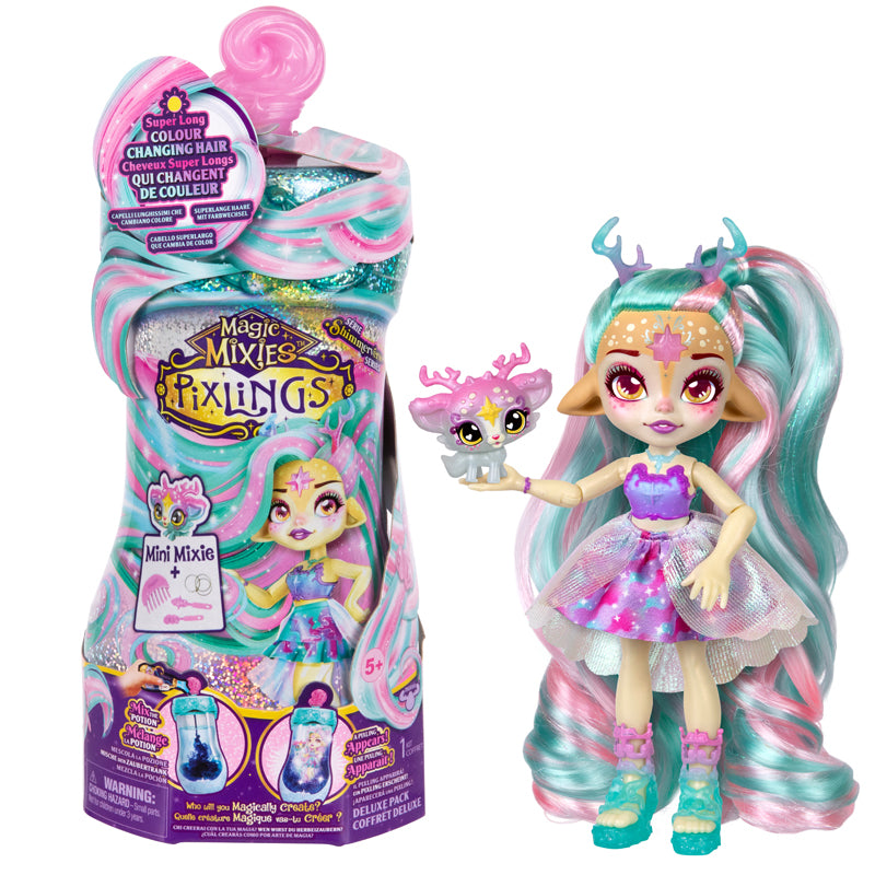 Magic Mixies Pixlings S2 Galaxy Hair Doll Deerlee