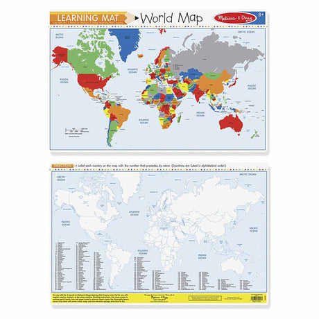 Melissa & Doug Write-A-Mat World Map