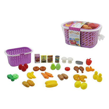 Gi-Go Toys Play Food Basket with 40 Pieces