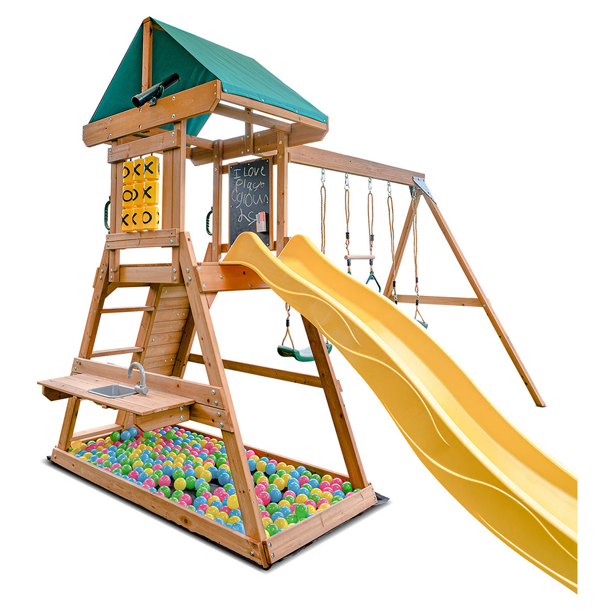 Lifespan Kids Birmingham Play Centre Set with 2.2m Yellow Slide