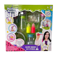 Slime-making DIY studio kit retail box with slime tools and colored bottles