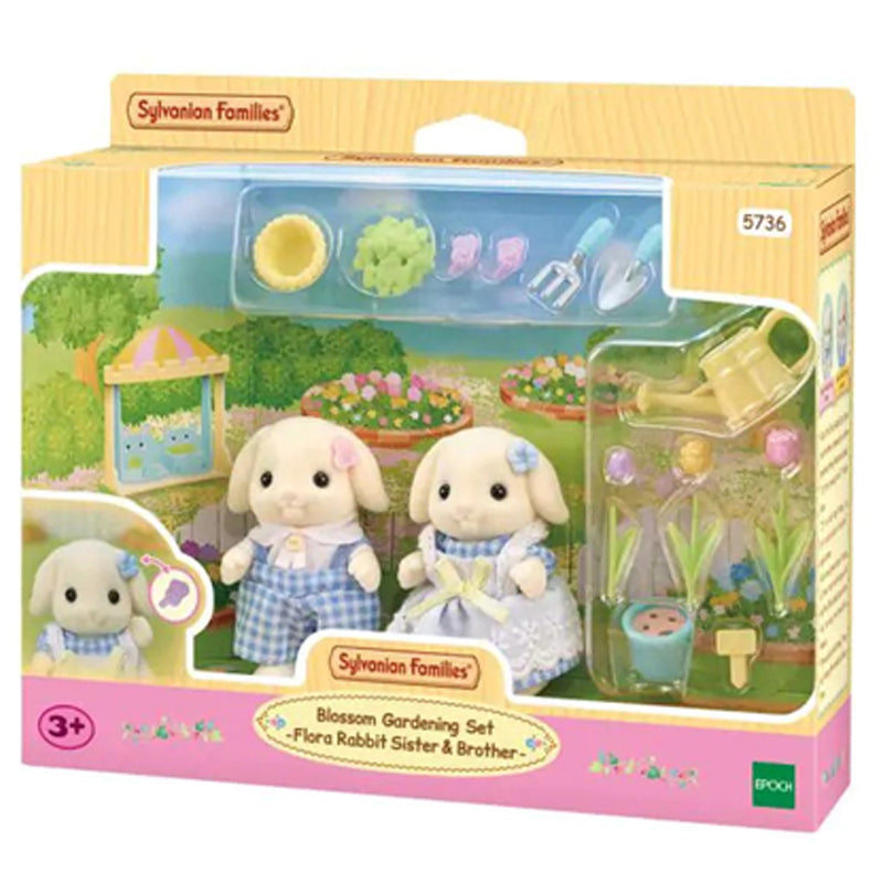 Sylvanian Families Blossom Gardening Set Flora Rabbit Sister & Brother