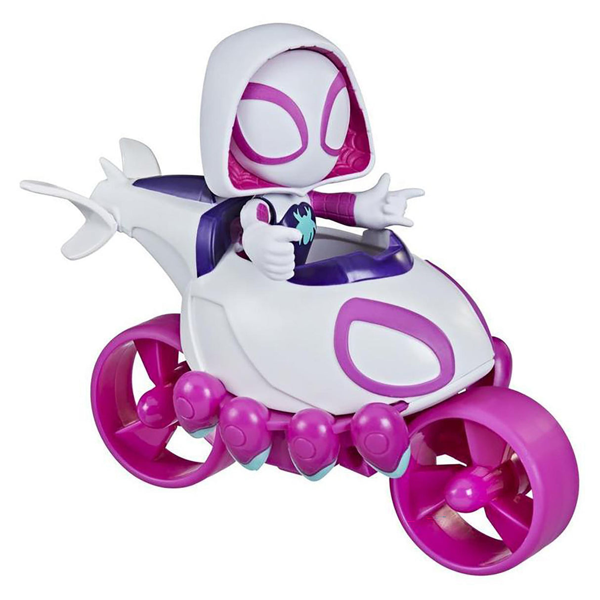 Marvel Spidey and His Amazing Friends Ghost-Spider Action Figure and Copter-Cycle Vehicle