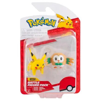 Pokemon Battle Figure Rowlet and Pikachu