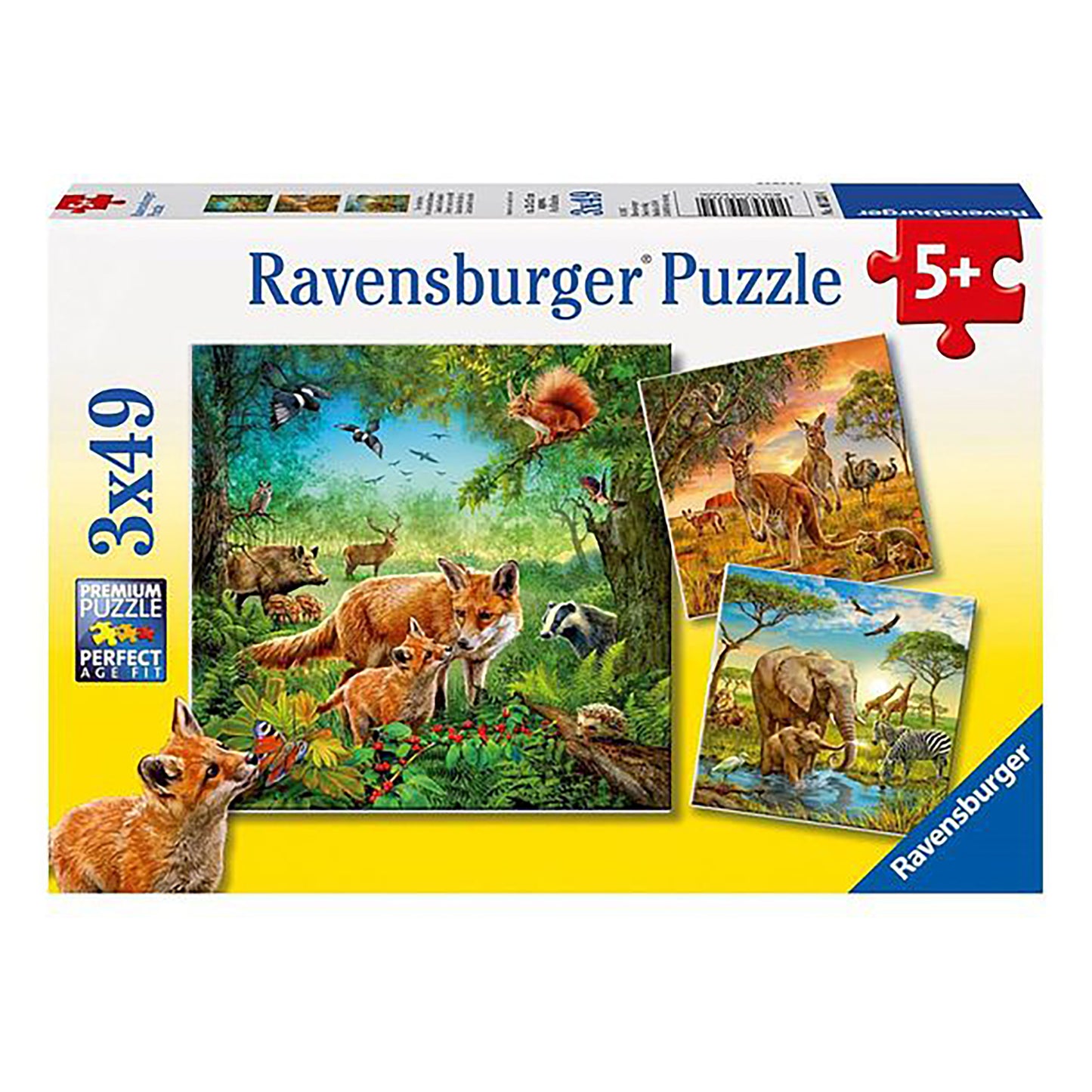 Ravensburger Animals of The Earth Puzzles (3x49 pieces)