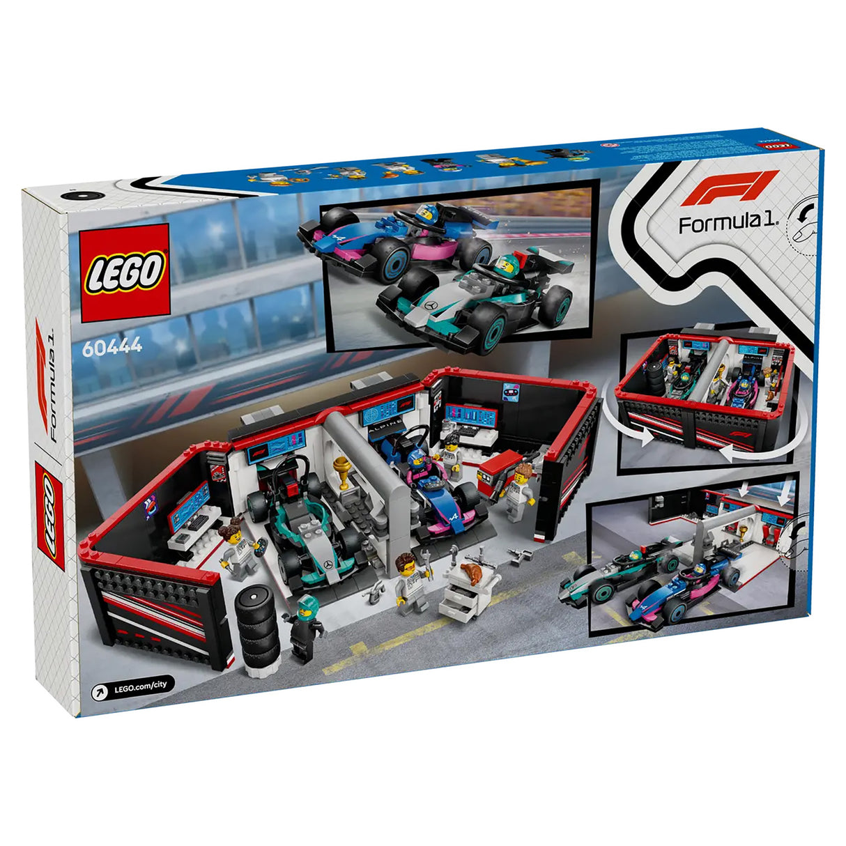 LEGO City F1 Garage & Mercedes-AMG & Alpine Cars 60444