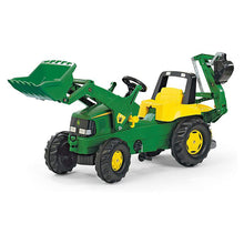 John Deere Rolly Pedal Tractor Pedal Tractor with Working Loader and Backhoe Digger