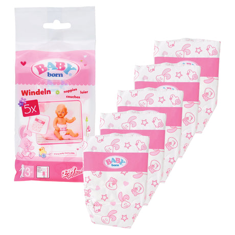 Baby Born Doll Nappy Set (Pack of 5)