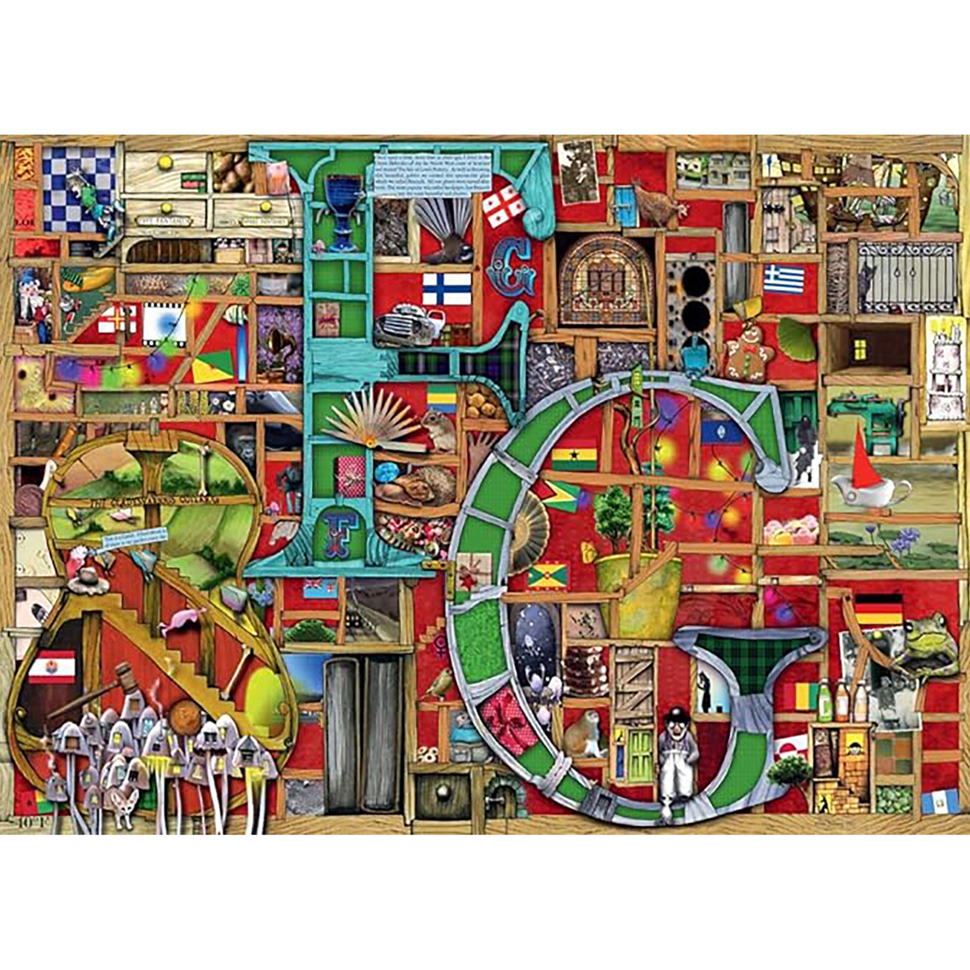 Ravensburger Awesome Alphabet F & G Jigsaw Puzzle (1000 pieces)