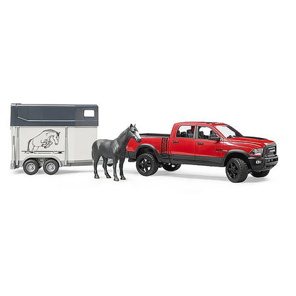 Bruder 1/16 RAM 2500 Power Wagon with Horse Trailer and Horse