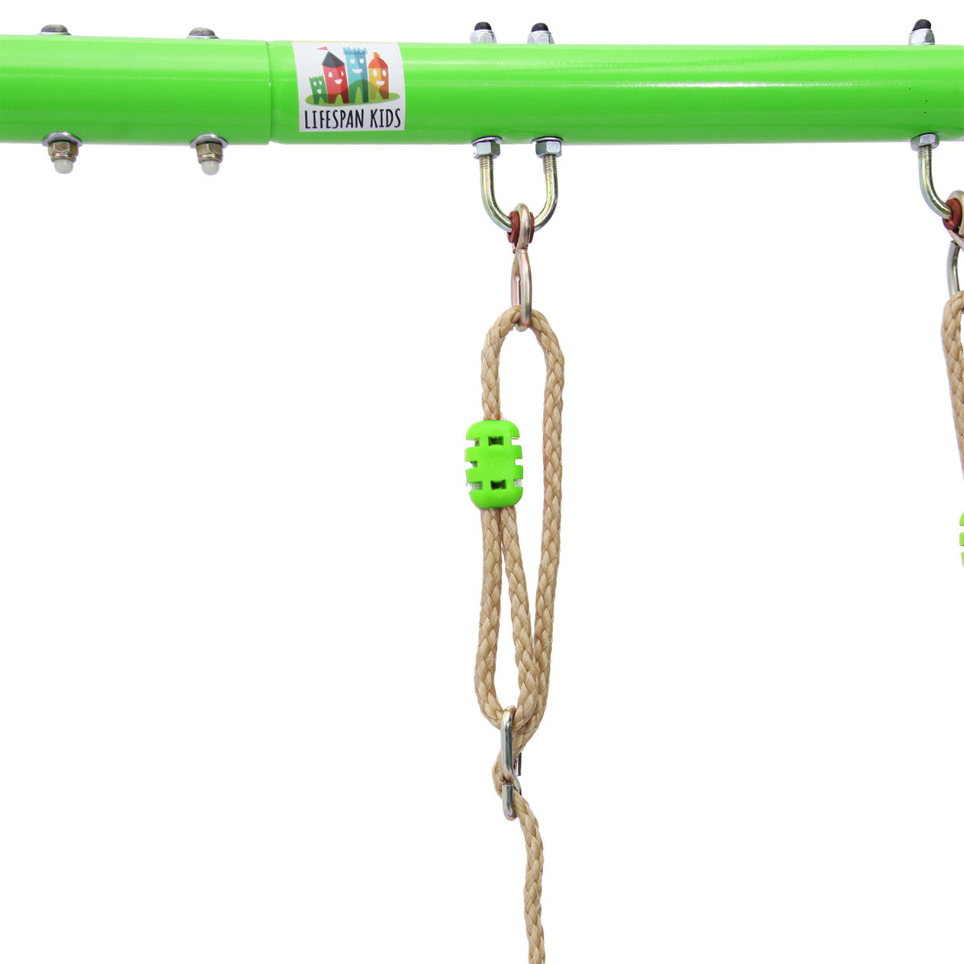 Lifespan Kids Hurley 2 Metal Swing Set with Slide & Hoop