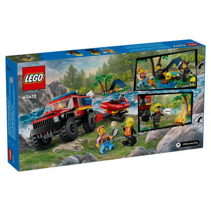 LEGO City 4x4 Fire Truck with Rescue Boat 60412, (301-pieces)