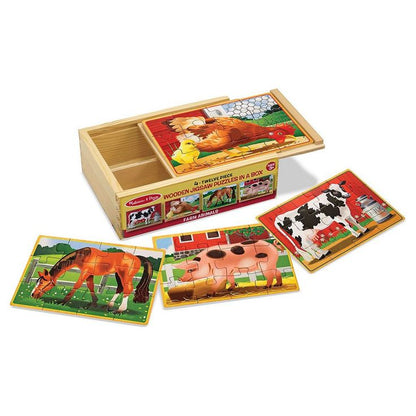 Melissa & Doug Farm Puzzles In A Box