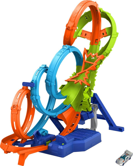 Hot Wheels 4-Loop Crash-Out Track Set