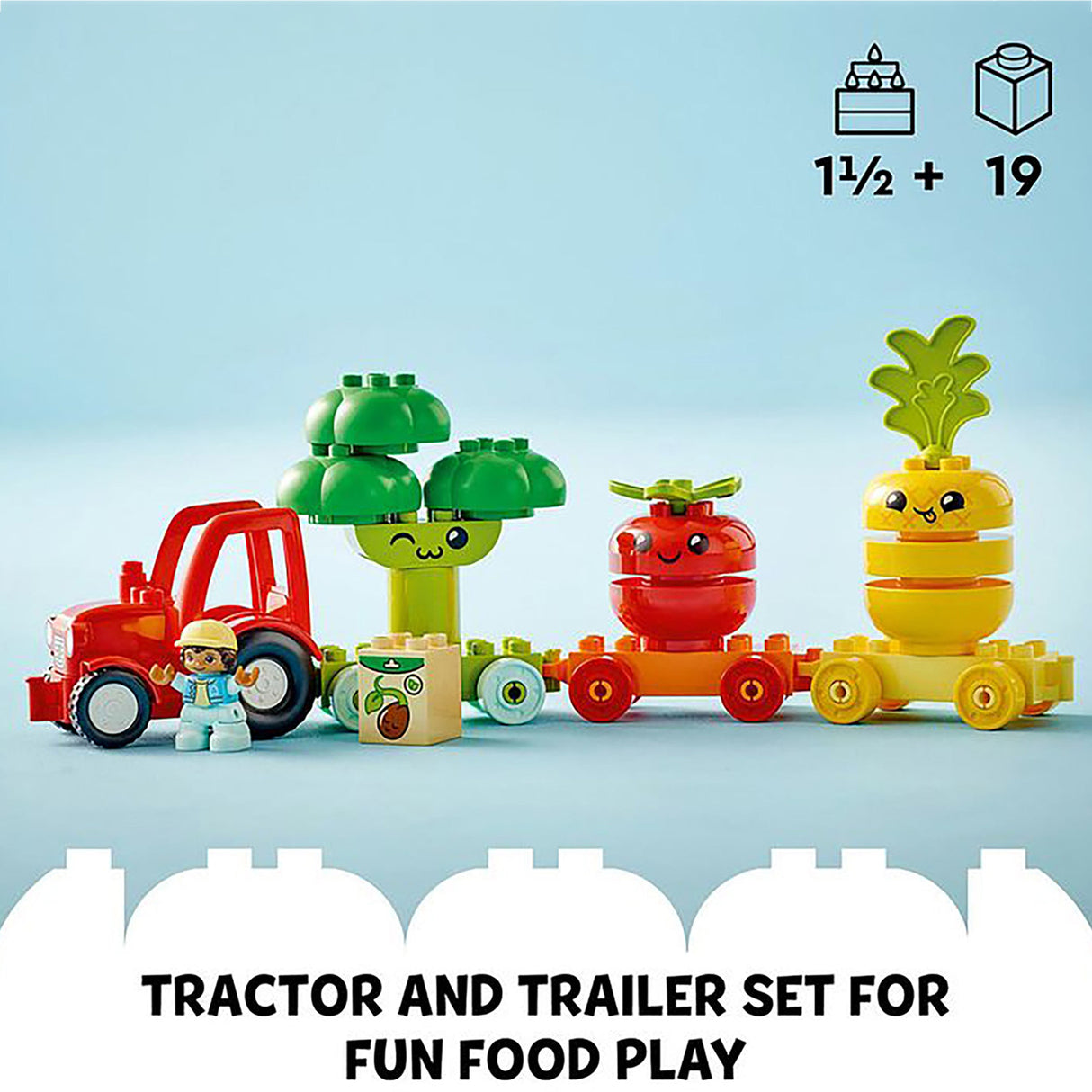 LEGO DUPLO My First Fruit and Vegetable Tractor 10982 (19 pieces)