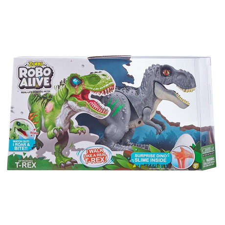 Robo Alive - Attacking T-Rex Battery-Powered Robotic Toy- Grey