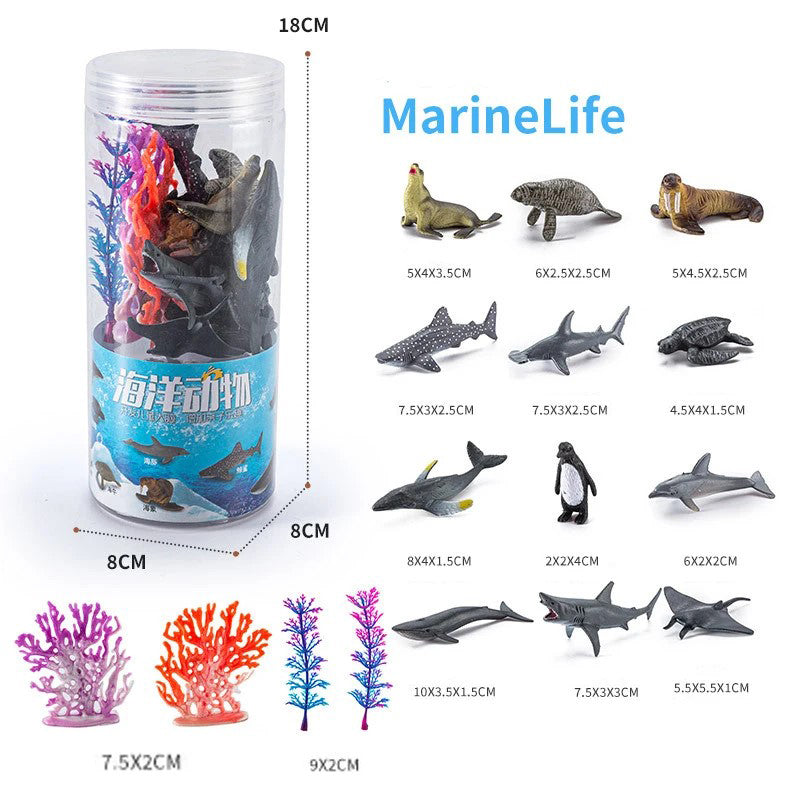 Sea Life 16 Pce Animals Figure Set