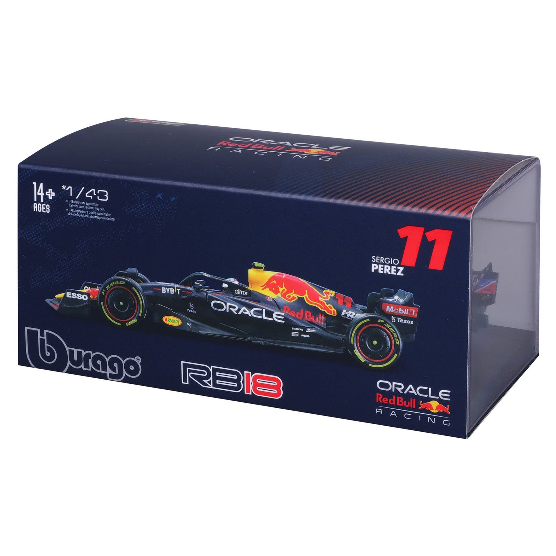 Bburago 1:43 2022 F-1 Red Bull Race RB 18 #11 Perez with Driver