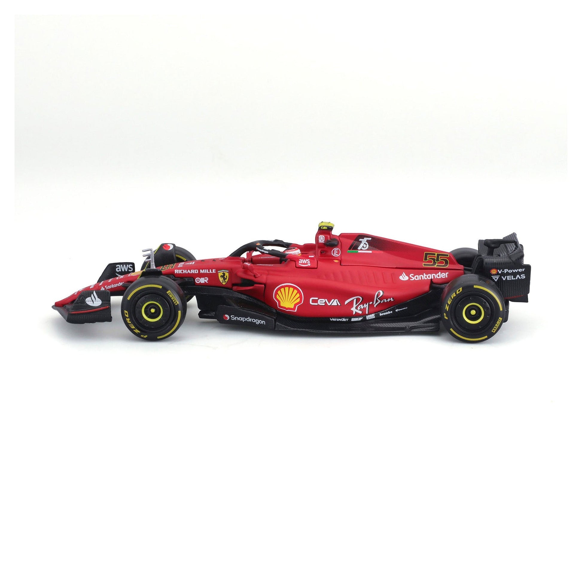 Bburago 1:43 Ferrari Racing 2022 F1 - 75 - Sainz #55 with Driver