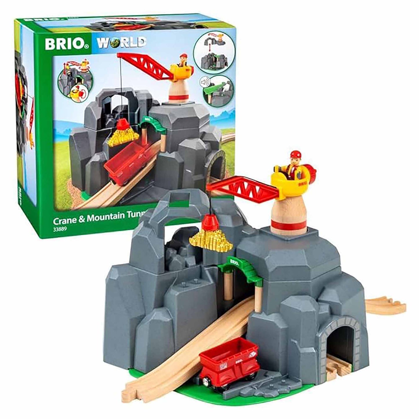 BRIO 33889 Railway Crane and Mountain Tunnel