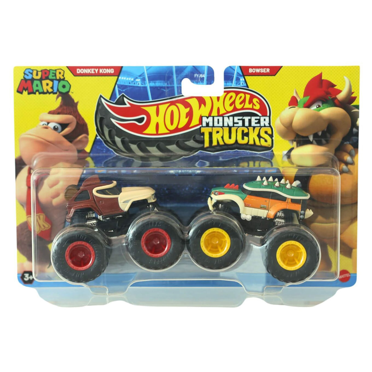 Hot Wheels Monster Truck 1:64 2Pk Donkey Kong VS Bowser