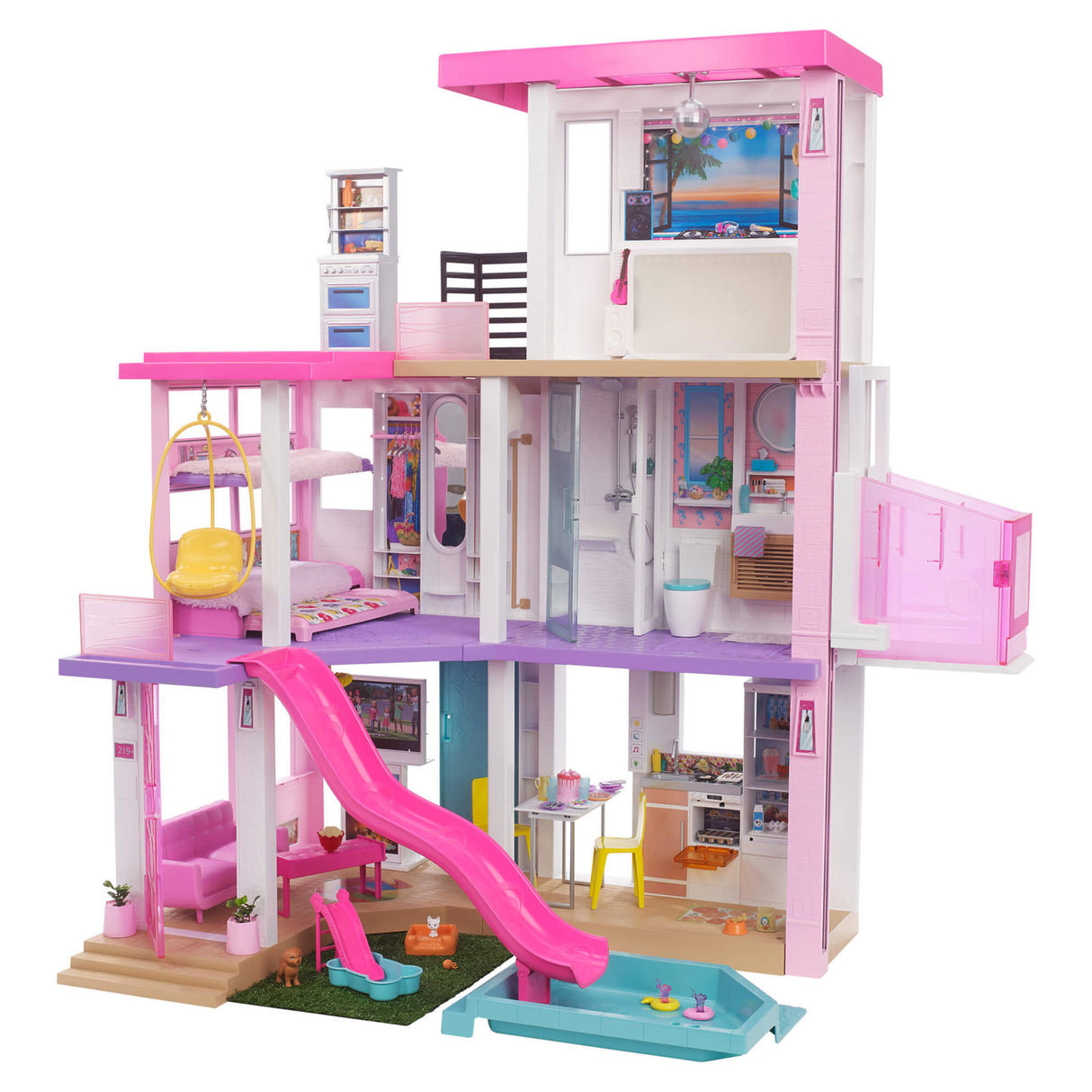 Barbie Dreamhouse Dollhouse Lights and Sounds Customisable Playset