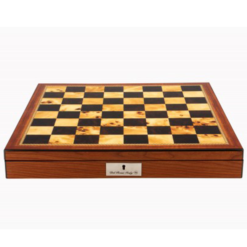 Dal Rossi Chess set Staunton Metal Walnut Finish Chess Box 16”