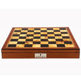 Dal Rossi Chess set Staunton Metal Walnut Finish Chess Box 16”